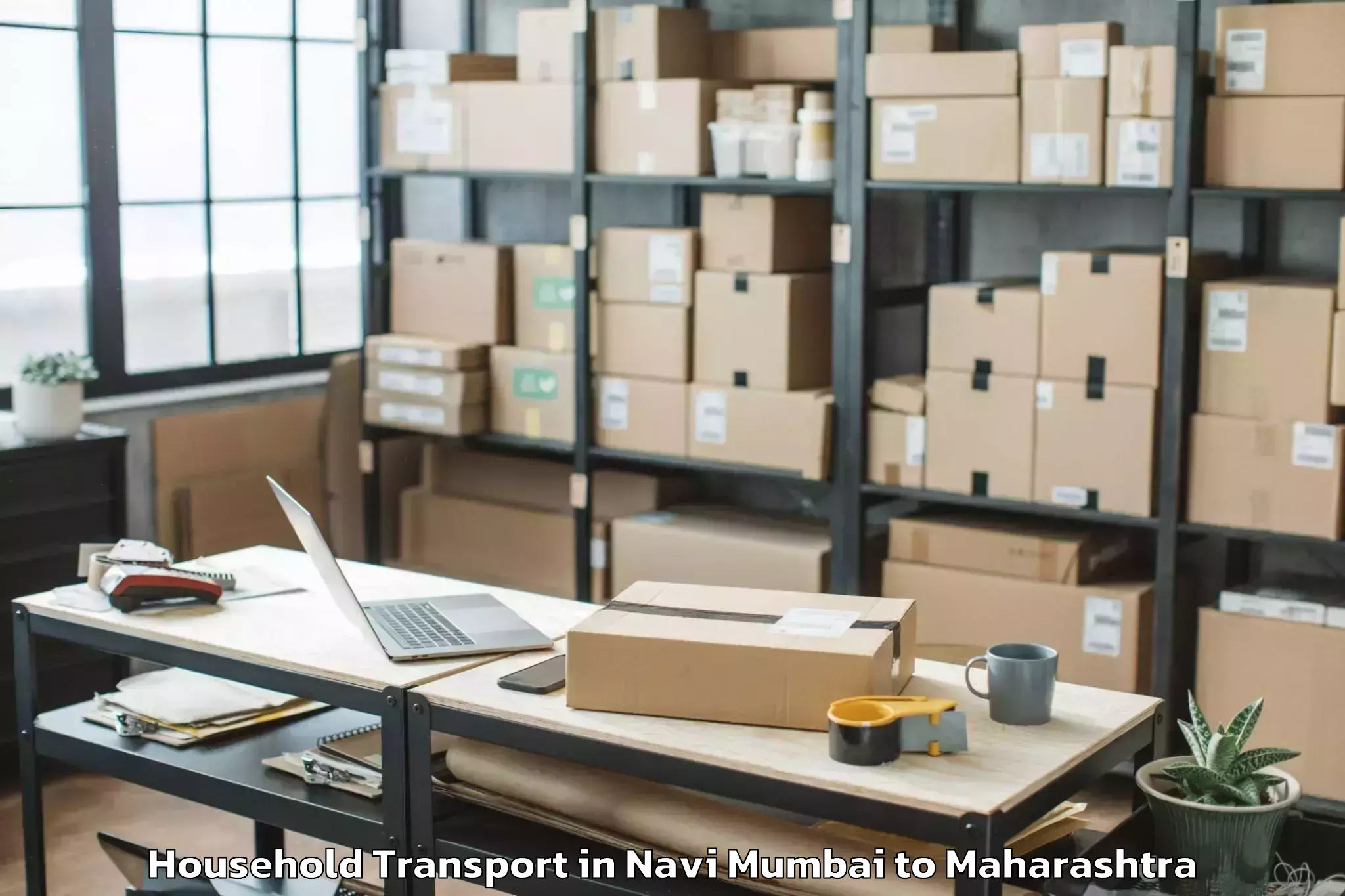 Top Navi Mumbai to Malkapur Household Transport Available